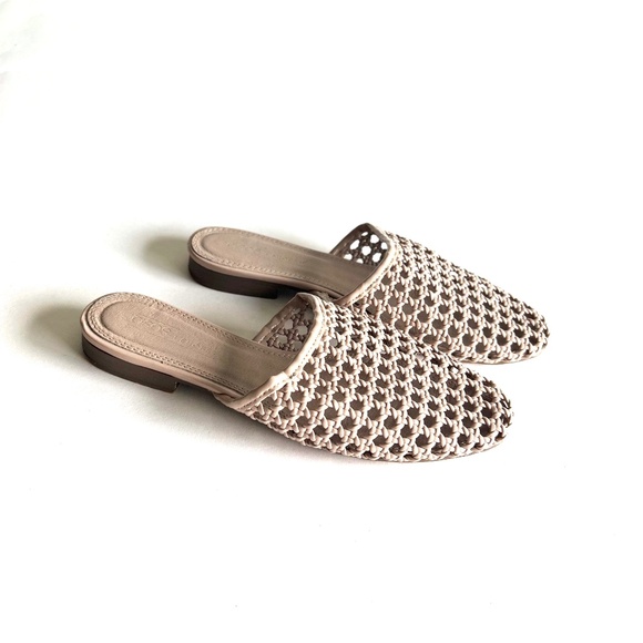 ASOS Shoes Cream Patent Leather Weaving Mules size 6 - Picture 1 of 13